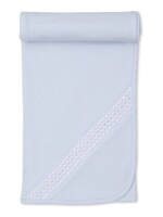 Kissy Kissy Blanket w/Hand Smocking Light Blue F24