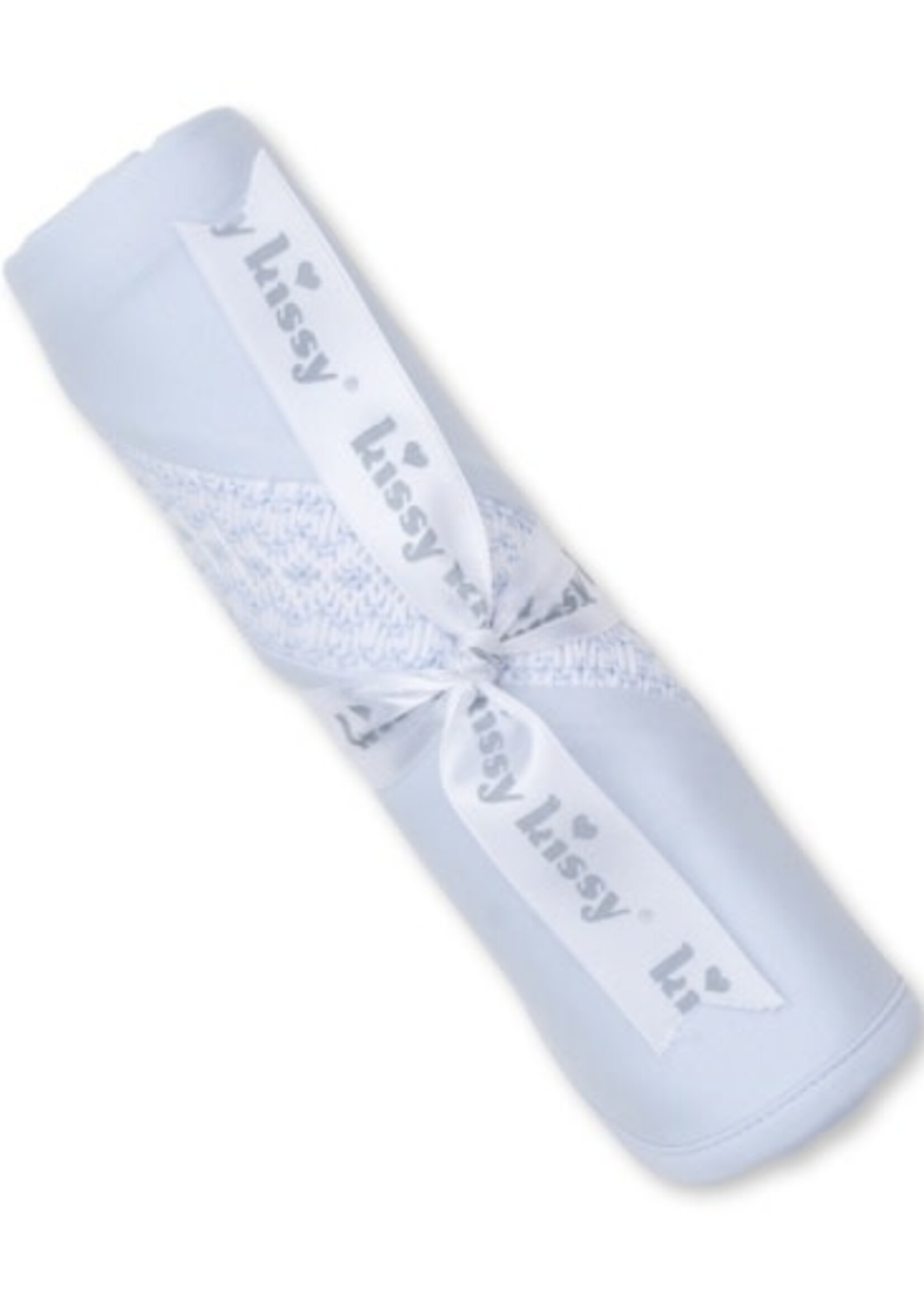 Kissy Kissy Blanket w/Hand Smocking Light Blue F24