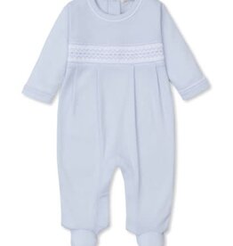 Kissy Kissy SALE Footie w/Hand Smocking Lt Blue F24