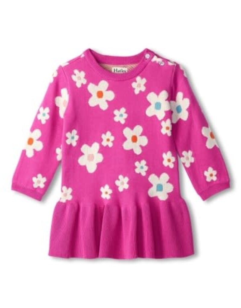 Hatley Flounce Hem Sweater Dress - New Flowers Hatley Flounce Hem Sweater Dress - New Flowers