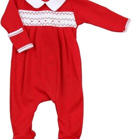 Magnolia Baby SALE Caden Smocked Collared Boy Footie
