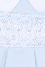Magnolia Baby Finn Smocked Collared Footie Lt Blue