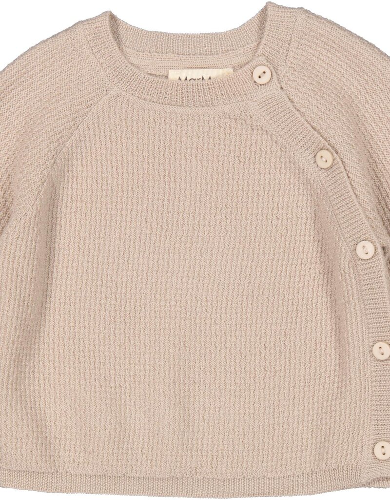 MarMar Copenhagen Grey Sand Side Button Sweater