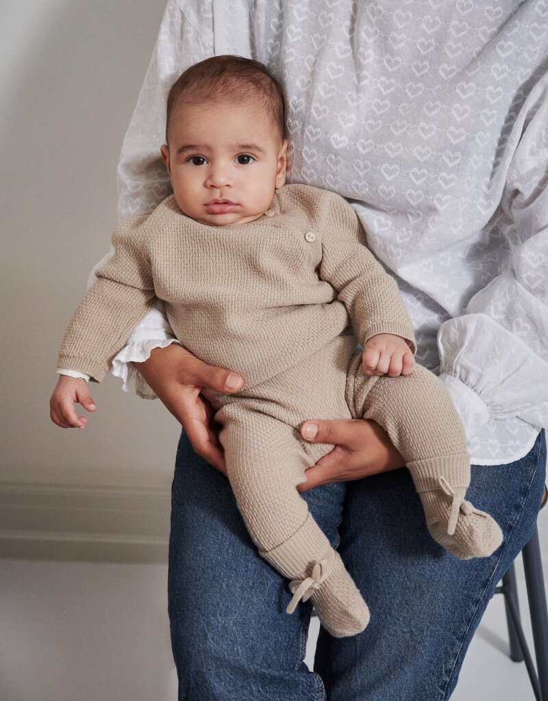 MarMar Copenhagen Grey Sand Side Button Sweater