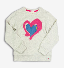 Appaman SALE ruby sweatshirt w/heart lt grey
