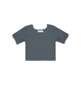 Rylee + Cru Inc. SALE INDIGO SCALLOP TEE