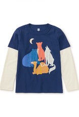 Tea Collection Animal Friends Layered Tee Nightfall