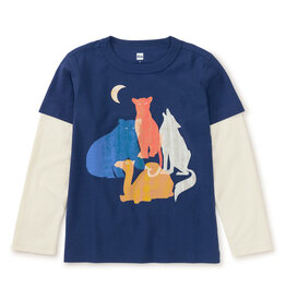 Tea Collection SALE Animal Friends Layered Tee Nightfall