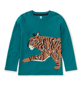 Tea Collection SALE Double Sided Tee Tiger Prowl  Scuba