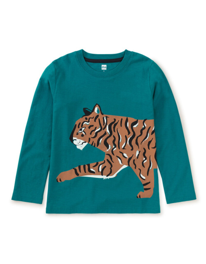 Tea Collection Tiger Prowl Double Sided Tee Scuba