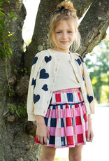 Pink Chicken maribelle skirt navy red check