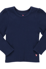 Pink Chicken organic camella rib top navy