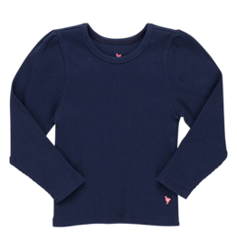 Pink Chicken SALE organic camella rib top navy