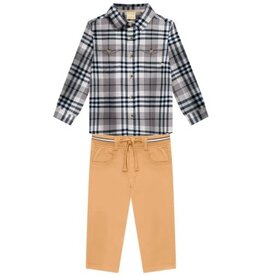 Milon SALE Black Plaid Shirt Pant Set