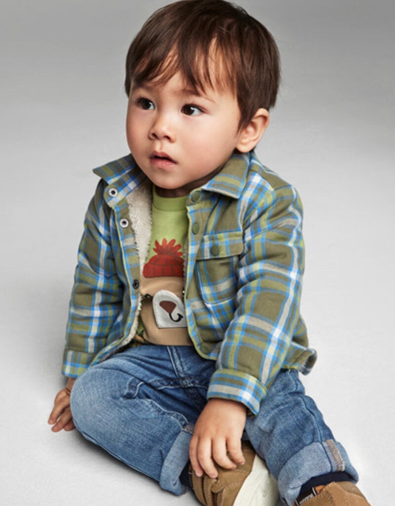 Mayoral Baby Boy Forest Plaid L/S Shirt