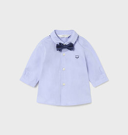 Mayoral SALE Baby Boy Sky Blue Dress Shirt w/Bow Tie