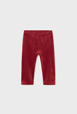 Mayoral Baby Girl Cherry Velvet Leggings
