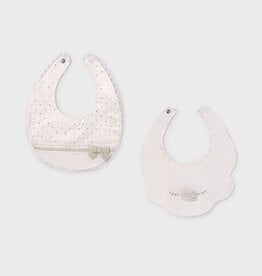 Mayoral SALE Ivory Bow Bibs Set 2