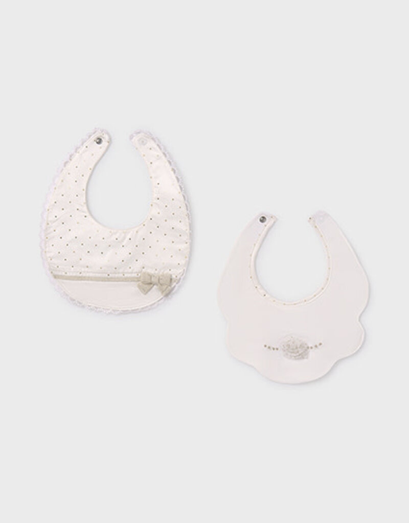 Mayoral Ivory Bow Bibs Set 2