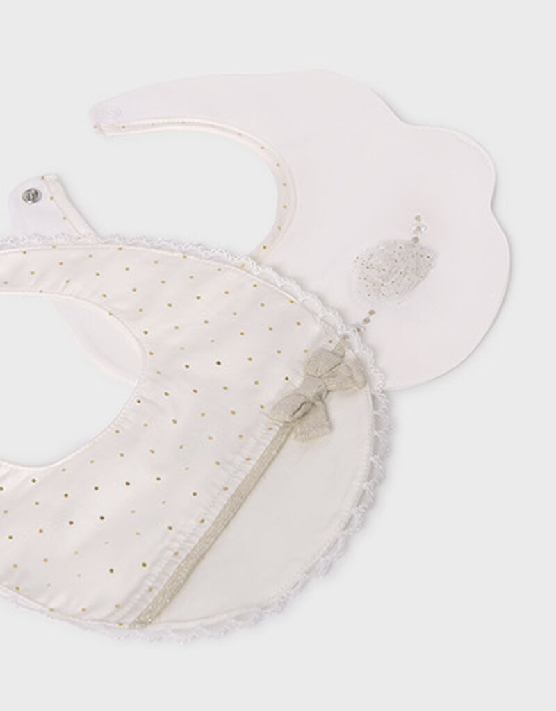 Mayoral Ivory Bow Bibs Set 2