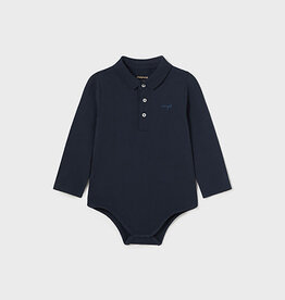 Mayoral SALE L/S Navy Polo Onesie