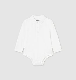 Mayoral SALE L/S White Polo Onesie