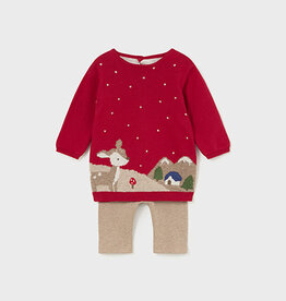 Mayoral SALE Reindeer Scene Sweater w/Knit Leggings