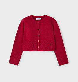 Mayoral SALE Red Stitched Cardigan