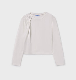 Mayoral SALE Shimmer Natural L/S Knotted Top