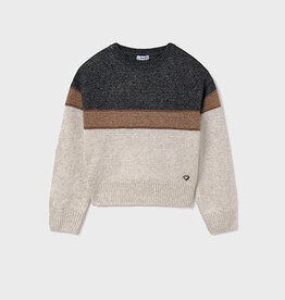 Mayoral SALE Shimmery Brown Block Sweater