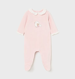 Mayoral SALE Soft Pink Footie w/Bird Applique