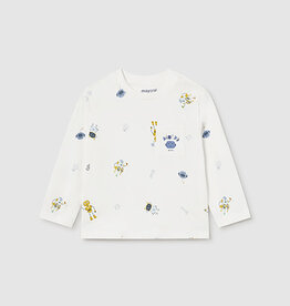 Mayoral SALE White Tee w/Robot Theme
