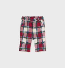 Mayoral SALE Baby Boy Red Plaid Pants
