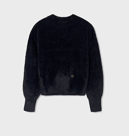 Mayoral SALE Black Plush Sweater