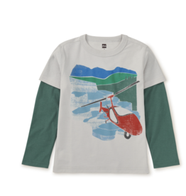 Tea Collection SALE Helicopter Layered Sleeve Tee Vapor