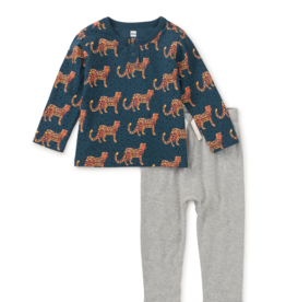 Tea Collection SALE Henley Baby Set Anatolian Leopards