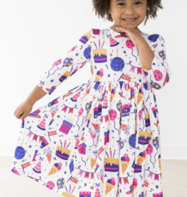 Mila & Rose Happy Birthday 3/4 Pocket Twirl Dress