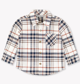 RuffleButts SALE Harvest Plaid L/S Button Down Shirt Homegrown