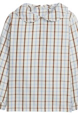 Little English Peter Pan Shirt Brownfield Plaid