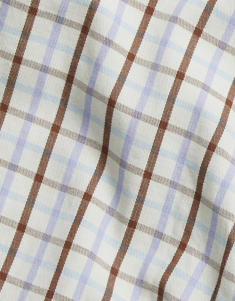 Little English Peter Pan Shirt Brownfield Plaid
