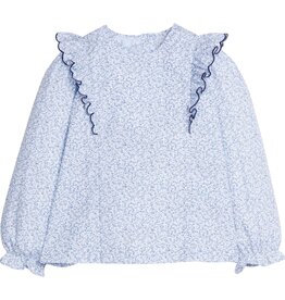 Little English SALE Flutter Blouse Blue Vinings