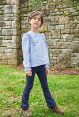 Little English Flutter Blouse Blue Vinings