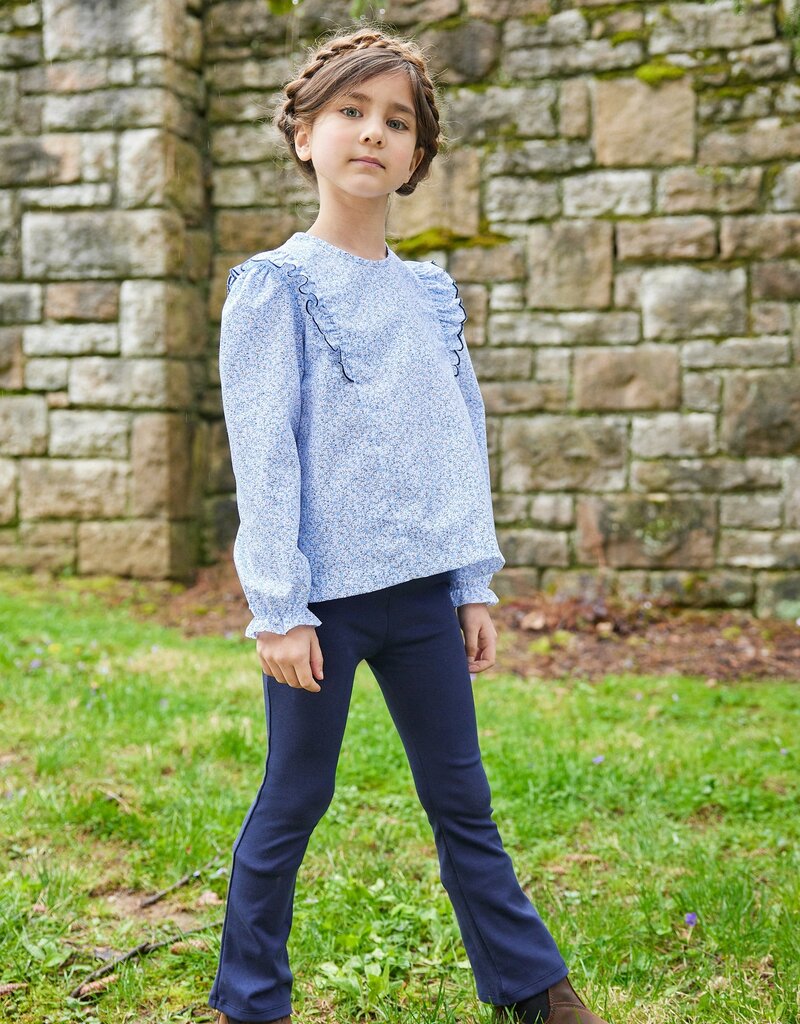 Little English Flutter Blouse Blue Vinings