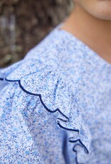 Little English Flutter Blouse Blue Vinings