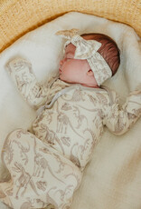 Copper Pearl Newborn Knotted Gown Jurassic Park Fossils
