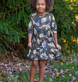 Mabel and Honey SALE Golden Leaves Dress Green