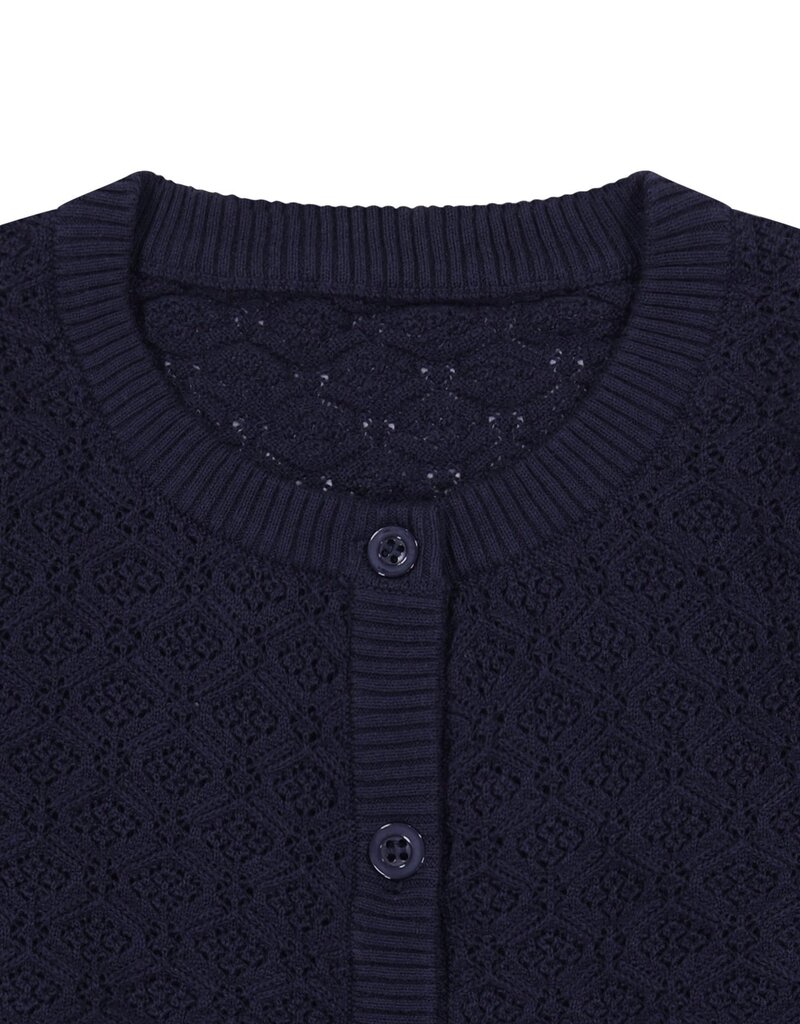 Busy Bee Mia Puff Sleeve Cardigan Navy