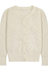 Busy Bee Mia Puff Sleeve Cardigan Cream
