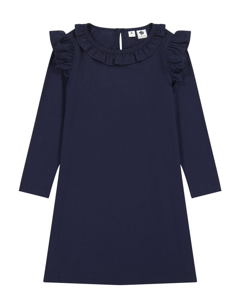 Busy Bee Luna Ruffle Dress Navy