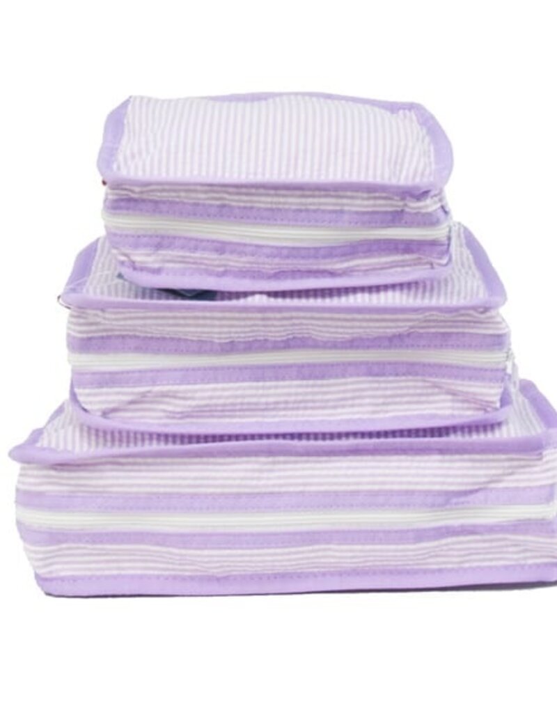 Mint Lilac Seersucker Stacking Set